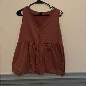 Women's Sleeveless Button-Down Top